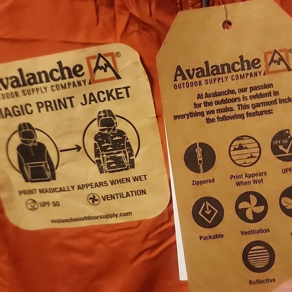 Kids Avalanche Jacket Size Medium 10/12 NEW Design Appears When Wet